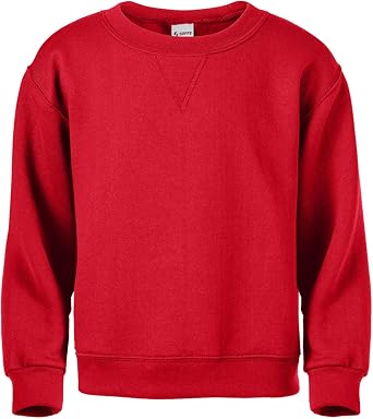 Soffe MJ Boys 8-20 Crew Sweatshirt, Red, Medium