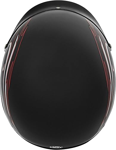 Miniatura 21 de VCAN Cruiser - Casco de motocicleta sólido, cobertura de media cara Negro satinado,Negro (Flat Black),negro (Flat Black Flag),Bandera de estrella