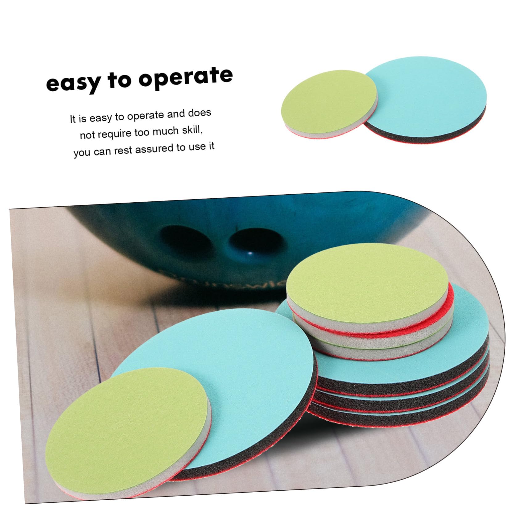NULYLU Bowling Ball Cleaning Pad Set 8pcs Sponge Sandpaper Polishing Blocks for Balls