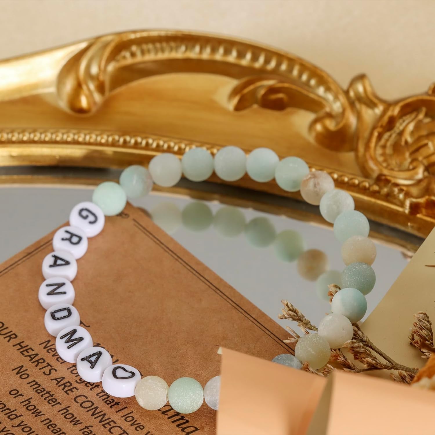 Kivosliviz Grandma Jewelry Gifts for Women Birthday from Grandkids Grandson Mothers Day Grandma Bracelet - Image 6