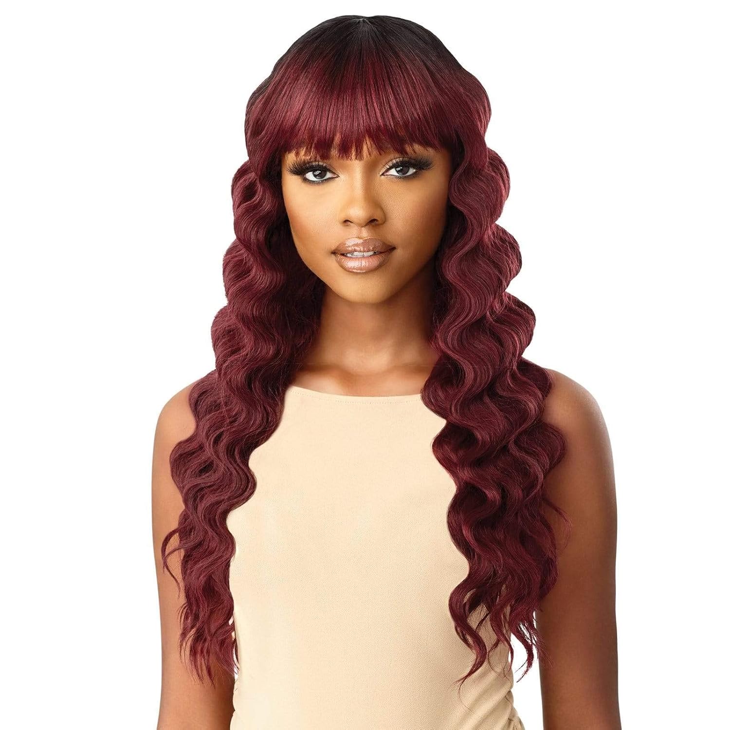 Outre Wigpop Synthetic Full Wig - TANNIS (DRCOCOA BUTTERCREAM)