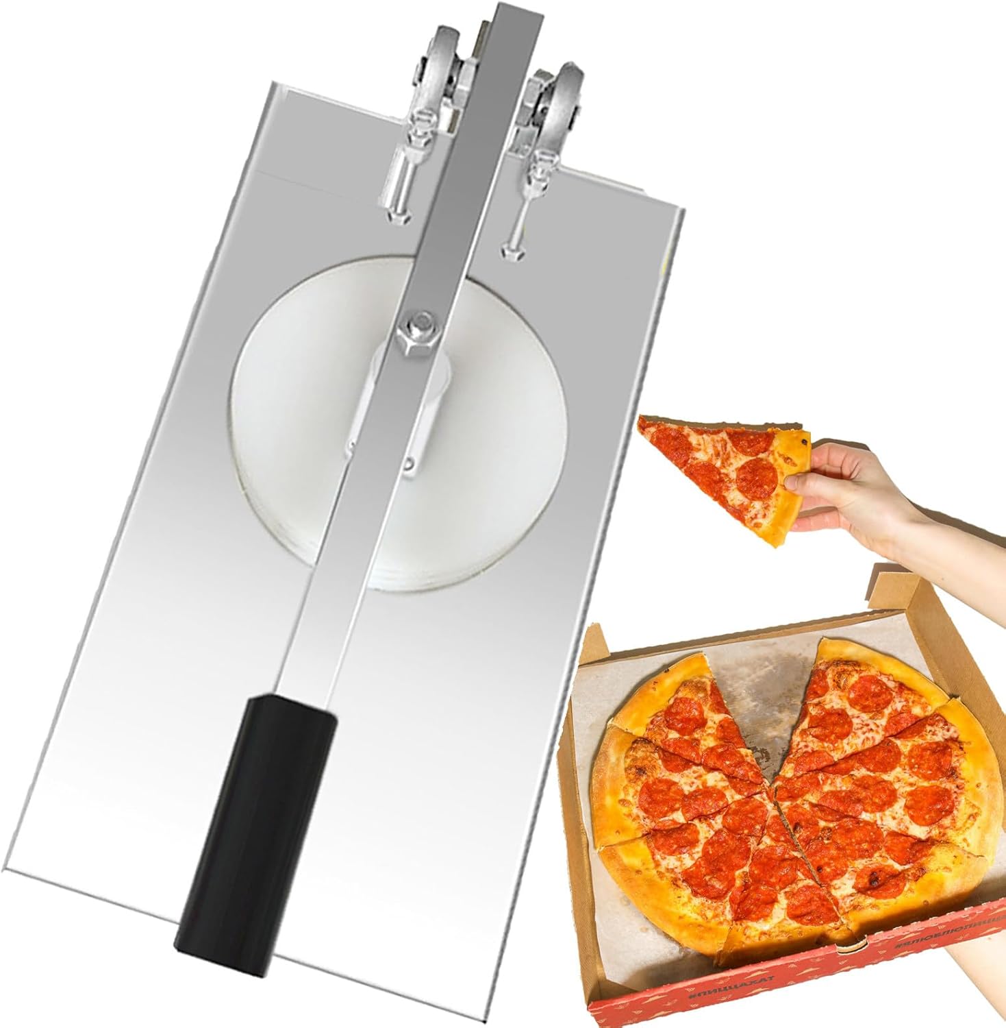 Home Pizza Dough Press Maker, Manual Dough Presses - Platen Diameter 20CM-24CM/7.9in-9.5in, Stainless Steel Cookie Presses Pizza Makers for Commercial or Family Use Cooking Dining,22CM