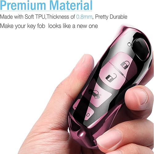 Miniatura 9 de Tukellen Funda protectora especial de TPU suave para llavero de Mazda, compatible con Mazda Miata CX-3 CX-4 CX-5 CX-7 CX-9 MX5 23568 (rojo)