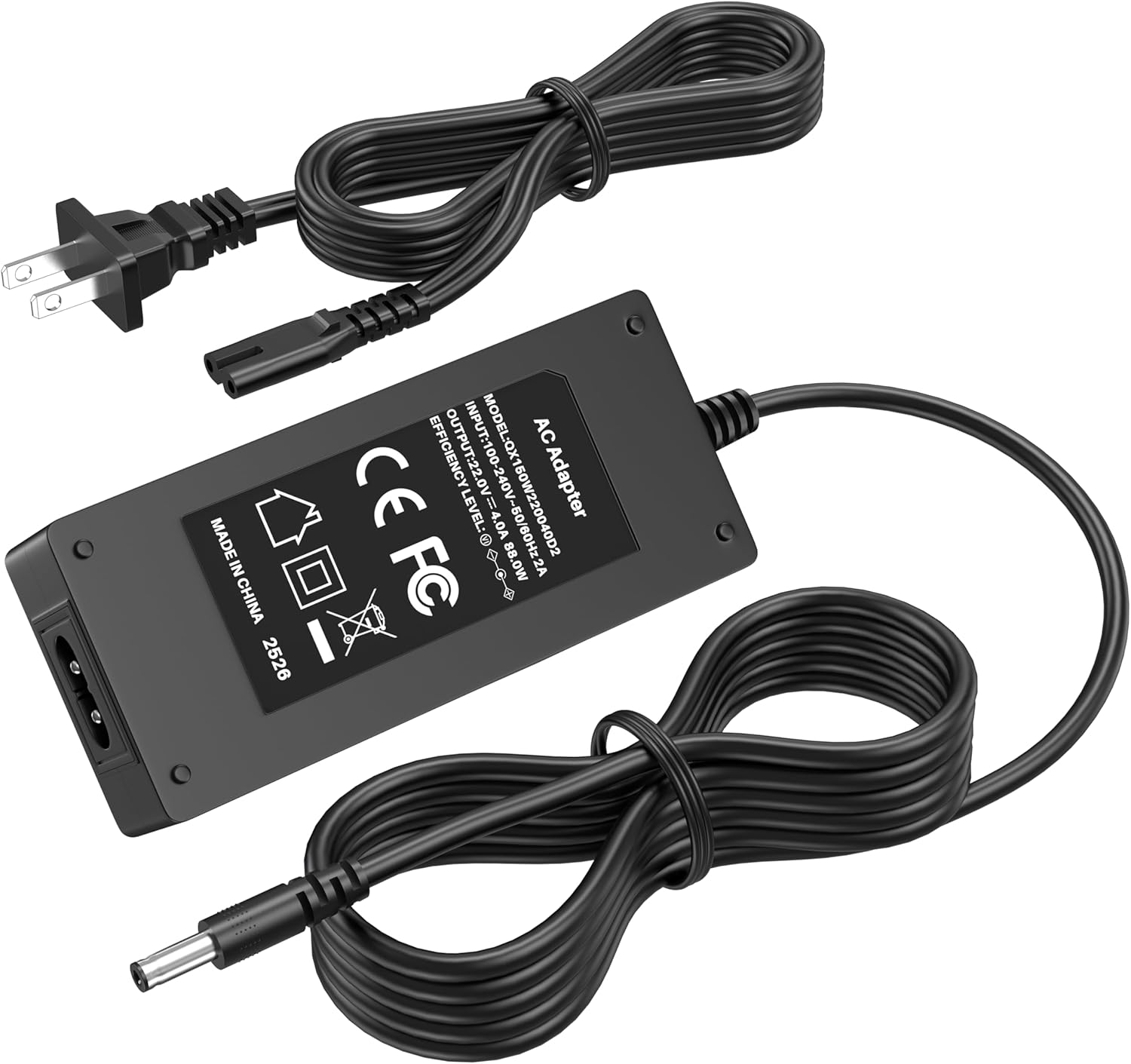 22V 4A Speaker Charger Replacement Fit for Skullcandy Barrel Bluetooth Boombox XT Party Wireless Speaker Power Cord Plug AC Adapter for Skullcandy 2SKSK1849 Skull candy 11.1V 4400mAh 60W 2SKAC1890B0W2
