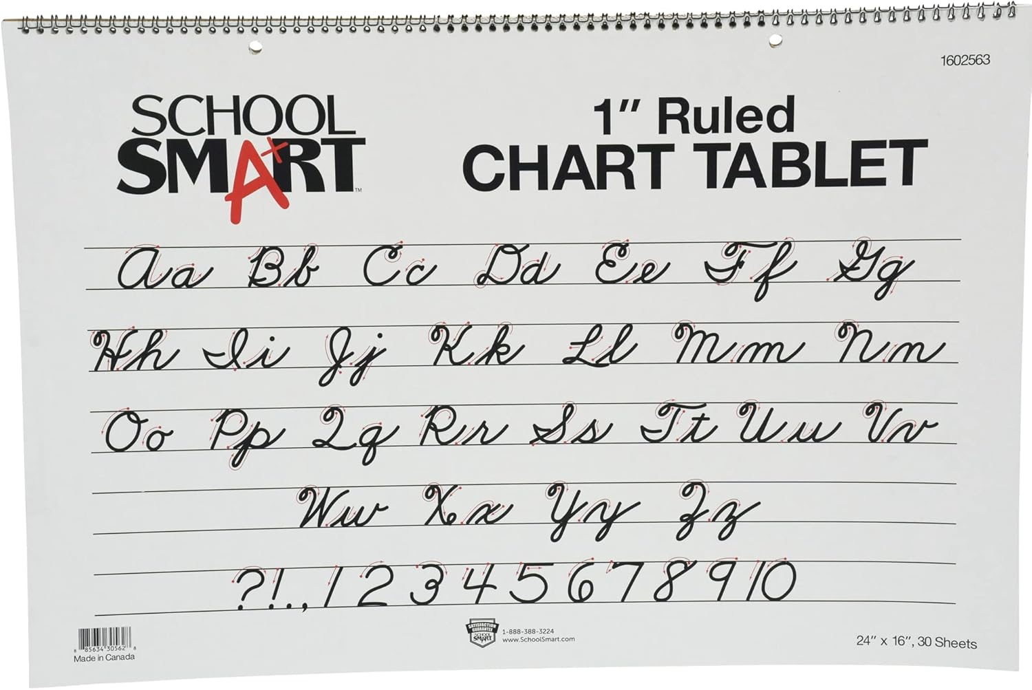 School Smart Chart Tablet, 24 x 16 Inches, Unruled, 25 Sheets