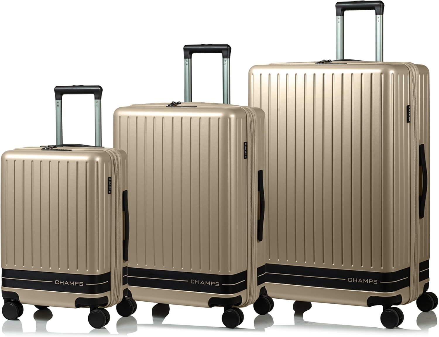 CHAMPS 'Fresh II Collection' 3Piece Expandable HARDSIDE Spinner Luggage Set (Sand) Amazon.ca