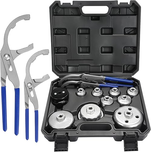 BETOOLL Juego de 12 llaves de filtro de aceite, juego de llaves de filtro de aceite, kit de herramientas de extracciĂłn de filtro de aceite ajustable BETOOLL Juego de 12 llaves de filtro de aceite, juego de llaves de filtro de aceite, kit de herramientas de extracciĂłn de filtro de aceite ajustable