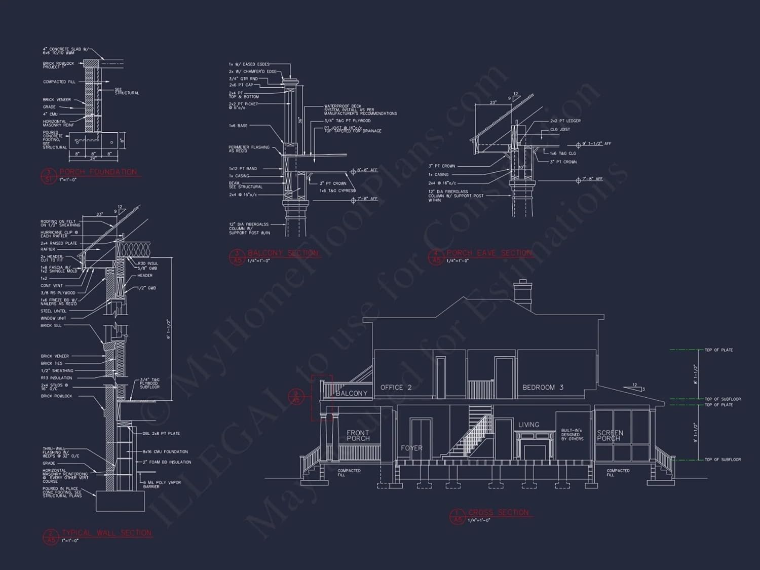 13-2020 HOUSE PLAN - Elegant House Floor Plan CAD Design with 1.5-Story Blueprint