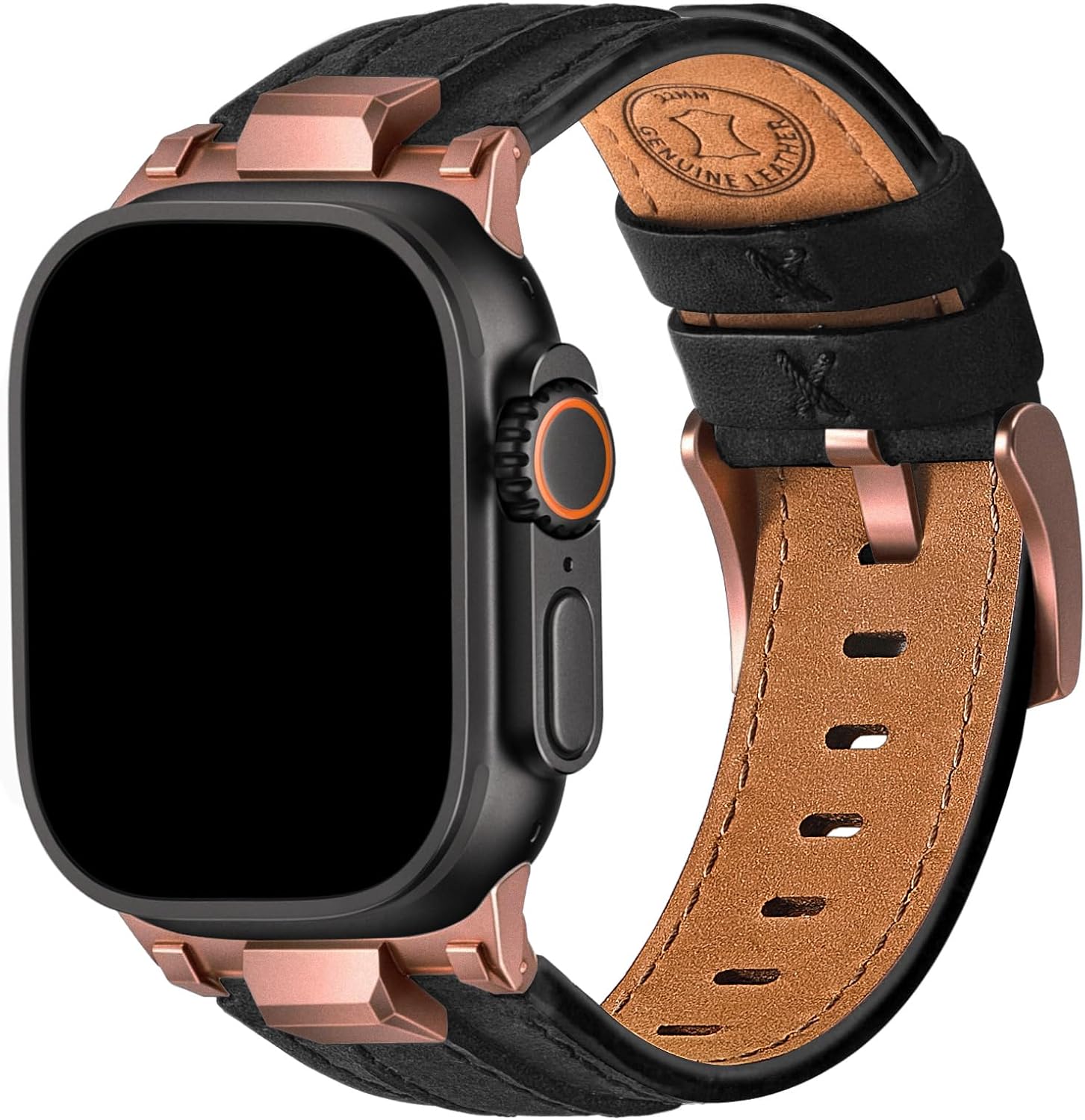 Wristitani Leather Bands Compatible with Apple Watch Band 49mm 46mm 45mm 44mm 42mm for Men, Metal Connector & Genuine Leather Replacement Straps for iWatch Ultra3/2/1 SE3/2/1 Series 11 10 9 8 7 6 5 4