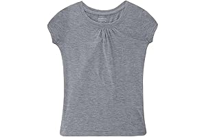 Grey Short Sleeve Crewneck T-Shirt for Girls