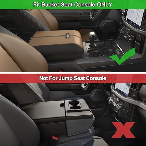 Miniatura 3 de PIMCAR Organizador de consola central para Ford F150 2021 2022 2023, F150 Lightning 2022 2023, caja de almacenamiento para reposabrazos de plástico