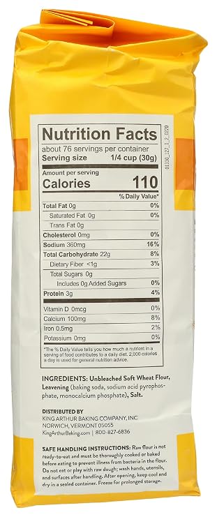 King Arthur, Flour Unbleached Enriched Self Rising, 80 Ounce