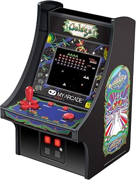 My Arcade Micro Player Mini Arcade Machine Galaga Video Game, Fully Playable, 6.75 Inch Collectible, Color Display, Speaker, Volume Buttons, Headphone Jack - Electronic Games