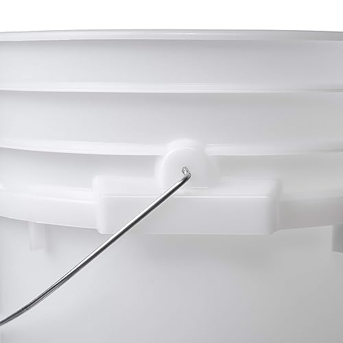 Miniatura 4 de Consolidated Plastics Cubetas naturales de grado alimenticio de 7 galones + tapas de sellado gamma negro, almacenamiento de contenedores sin BPA,