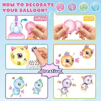 nicknack 170Pcs Magic Sticky Balloon Refill Kit DIY Crafts for Kids 3-12