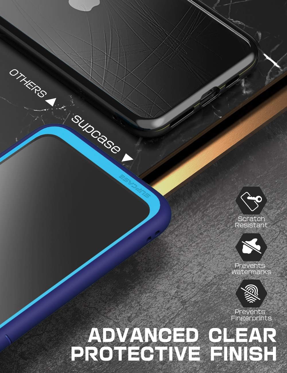 SUPCASE Unicorn Beetle Style Series Premium Hybrid Protective Clear Case for 6.1-Inch iPhone 11 (2019), Navy