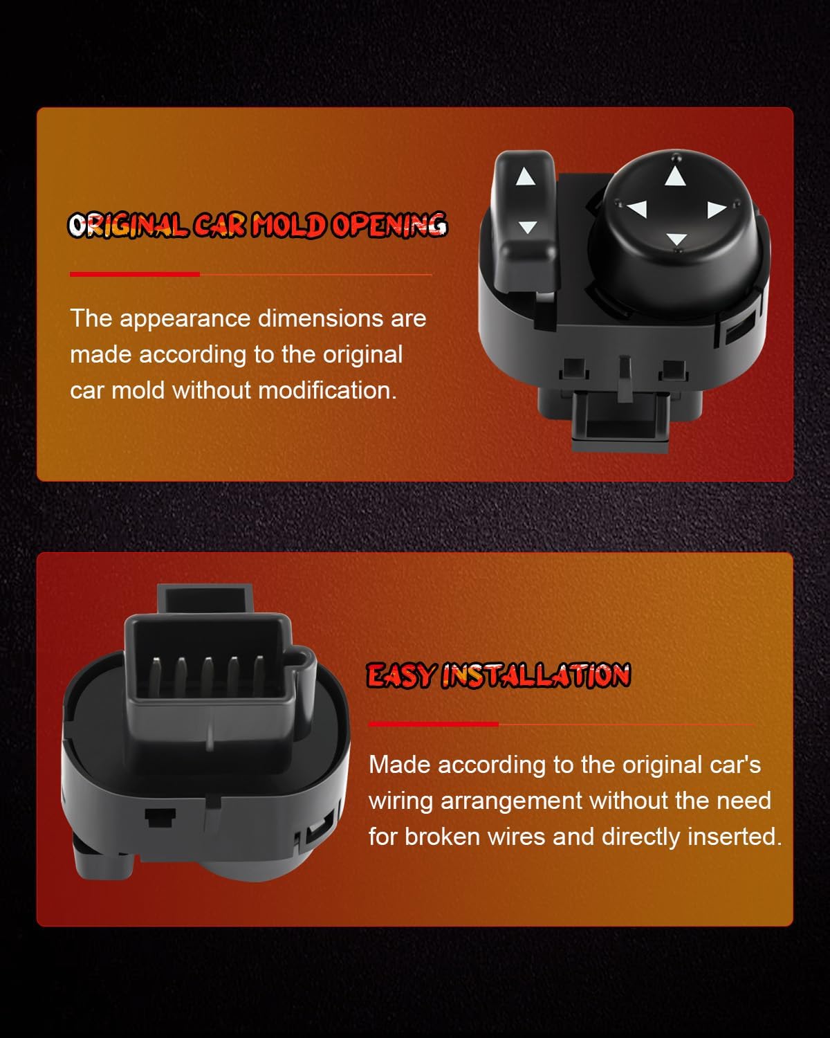 OE Power Mirror Control Switch - Compatible with 2006-11 Chevy HHR & 2004-08 Malibu Driver Side