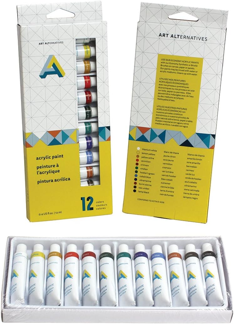 Aa Acrylic Paint Set 12Ml Set of 12