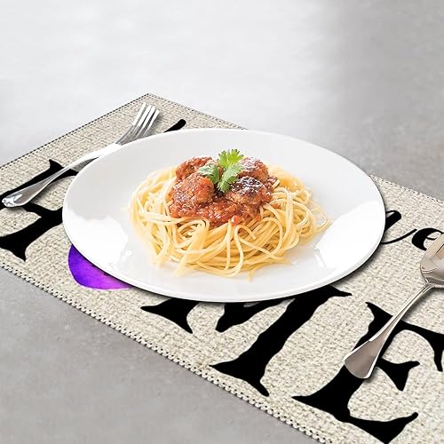 Miniatura 5 de Placemats Halloween Welcome to Our Home Kitchen Table Mats Witch Pumpkin 12x18in Cheers Witches Stain Resistant Non-Slip Place Mats for Kitchen