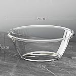 Mixing Bowl, Clear Plastic Salad and Serving Bowl Reusable Non Stick Unbreakable Kitchen Cooking Baking Aid for Party Snack Storage (S)