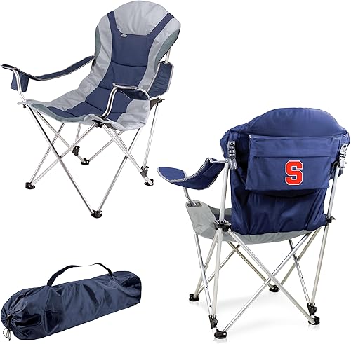 Miniatura 16 de Picnic TIME NCAA Arkansas Razorbacks Reclining Camp Chair - Beach Chair for Adults - Sports Chair with Carry Bag Azul marino con detalles