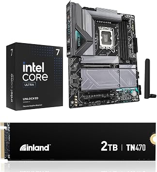 INLAND 3-in-1 Combo Intel Core Ultra 7 265KF CPU+Gigabyte Z890 Eagle WiFi7 mobo + 2TB TN470 M.2 SSD