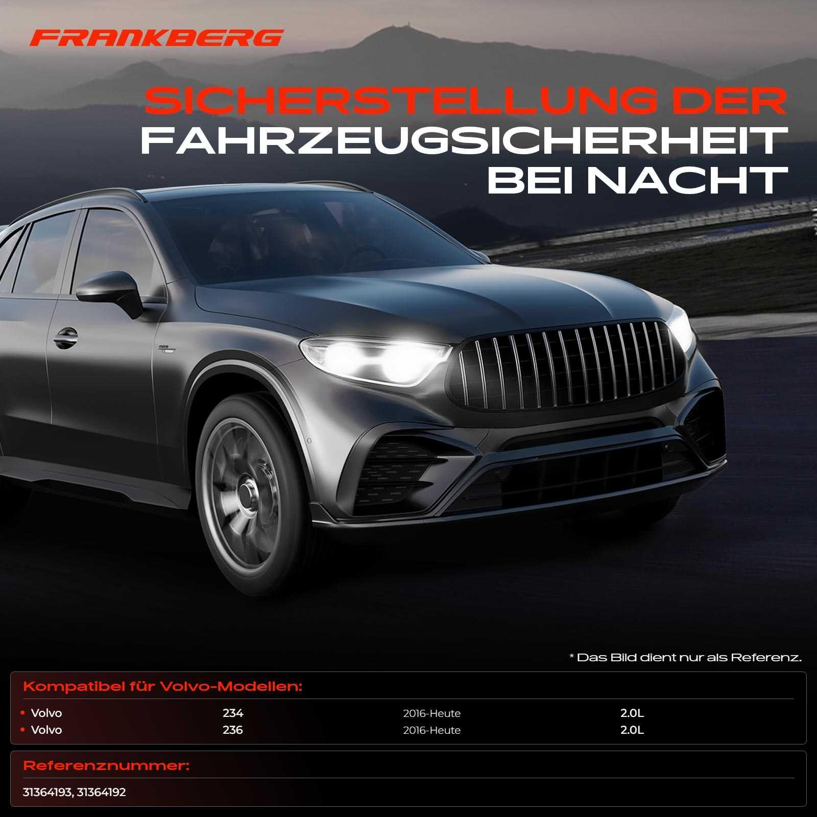 Frankberg 2 ugelli lavafari 31364192 31364193 | Compatibile con: S90 II 234, V90 II Cross Country 236
