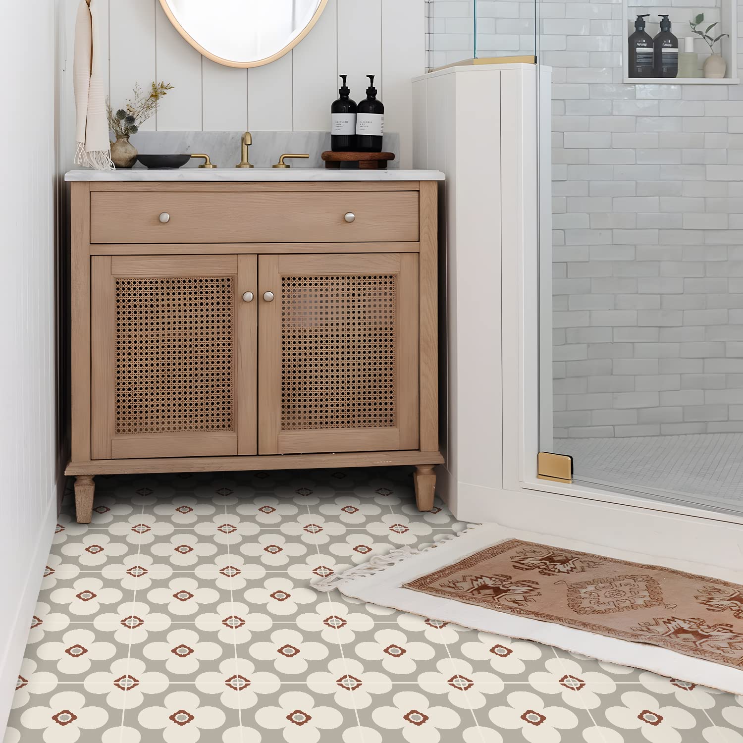 Vintage Fliesenaufkleber 10 Stück - Abziehbar & Wasserfest