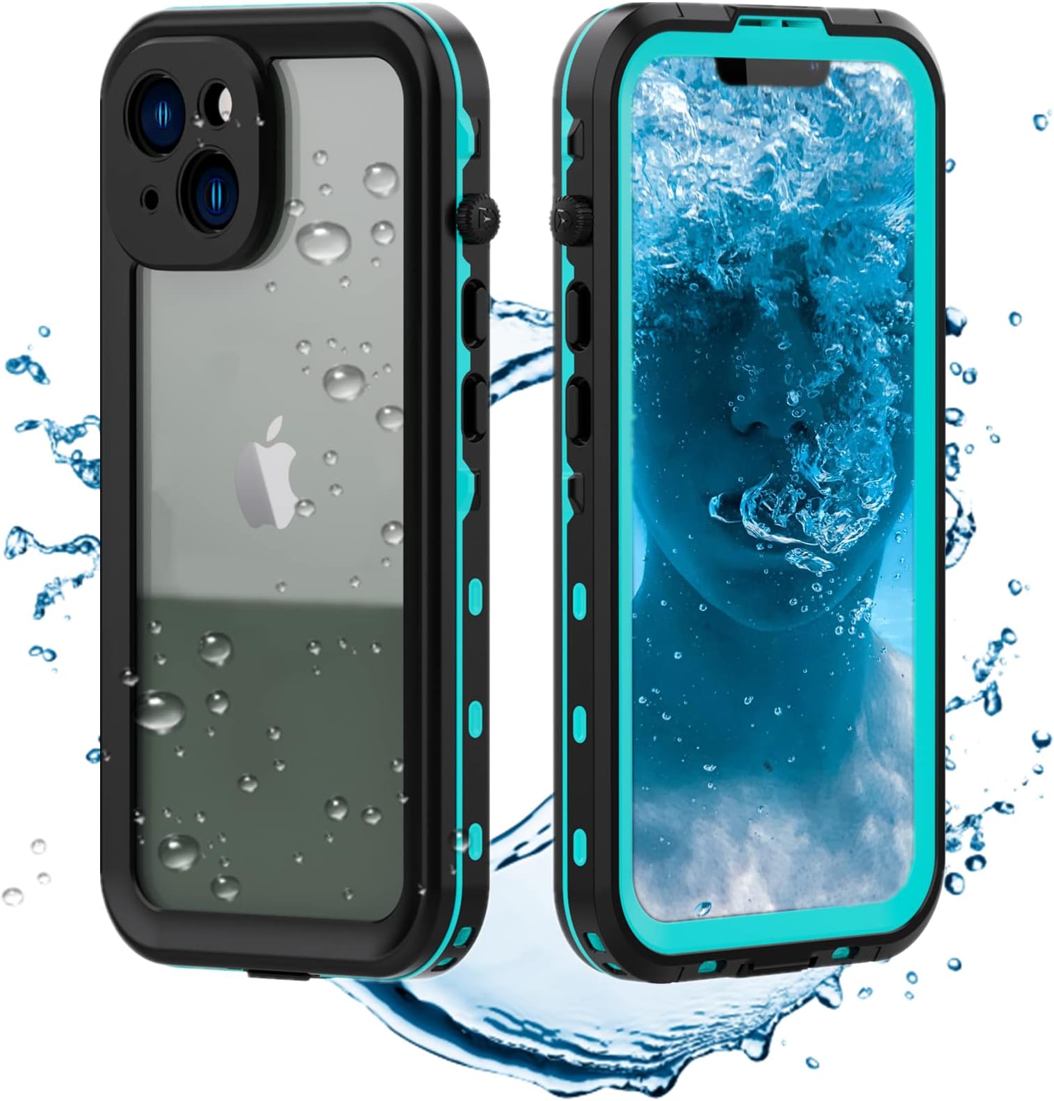 FocRelaxerfor iPhone 14 Plus Case Waterproof Shockproof Dustproof Phone Case with Built in Screen Protector 360 Degree Full Body Heavy Duty Rugged Protective Cover for iPhone 14 Plus 6.7 Inch Blue