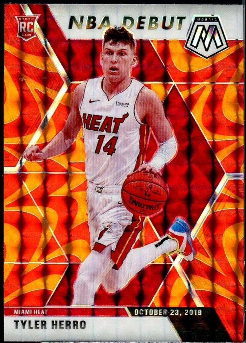 Tyler Herro Rookie Card 2019-20 Panini Mosaic Orange Reactive #280 - Basketball Slabbed Rookie Cards