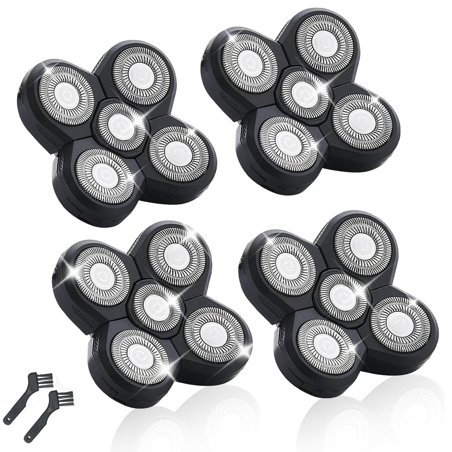 4 Pack Shaver Replacement Blades Compatible with Freedom Head Shaver,Head and Face Electric Razor Shaver Head