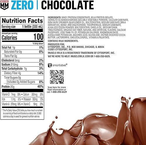 Miniatura 3 de Muscle Milk Zero Protein Shake & Pro Advanced Nutrition Protein Shake