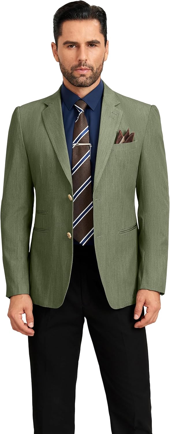 Mens Blazer Sports Coat Slim Fit 2 Button Business Suit Jackets Casual Lightweight Suit Blazer for Men Wedding Daily Party