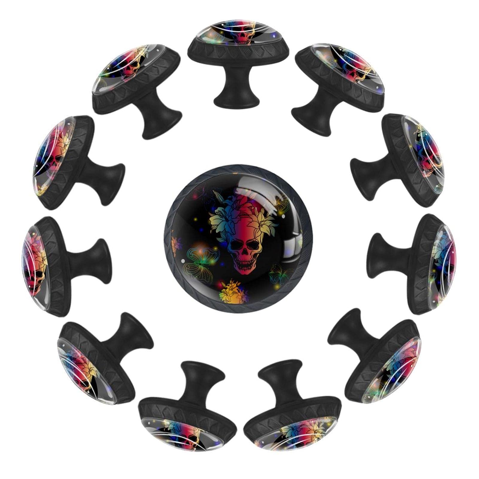 Boutons de tiroir arc-en-ciel 35mm pour customiser une commode de crèche fade