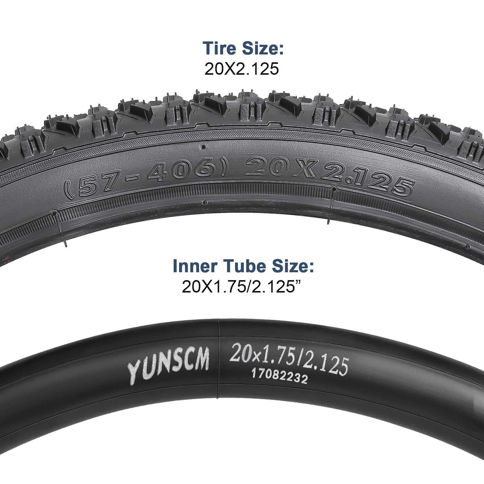 希少 20インチ（406）タイヤ　 2本セット Amazon | YunSCM 2本セット,20 2.125 タイヤ 超耐久,20x2.125 57