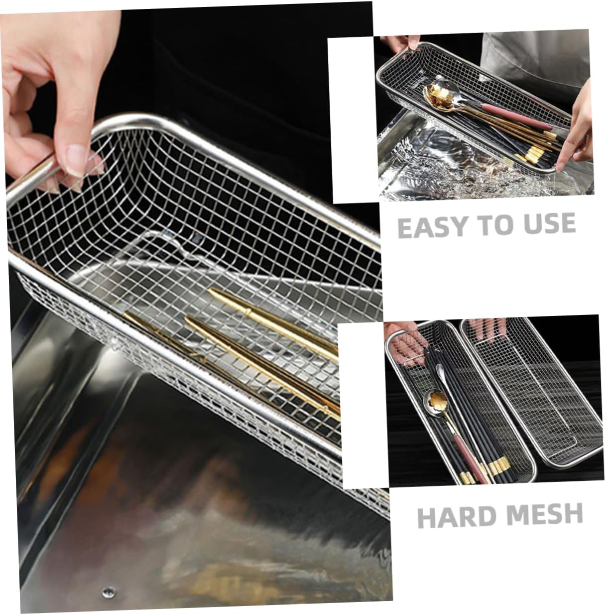 OSALADI 4pcs Dishwasher Basket Metal Utensil Holder for Cutlery Tableware Mesh Design for Easy Drying for Kitchen Organization