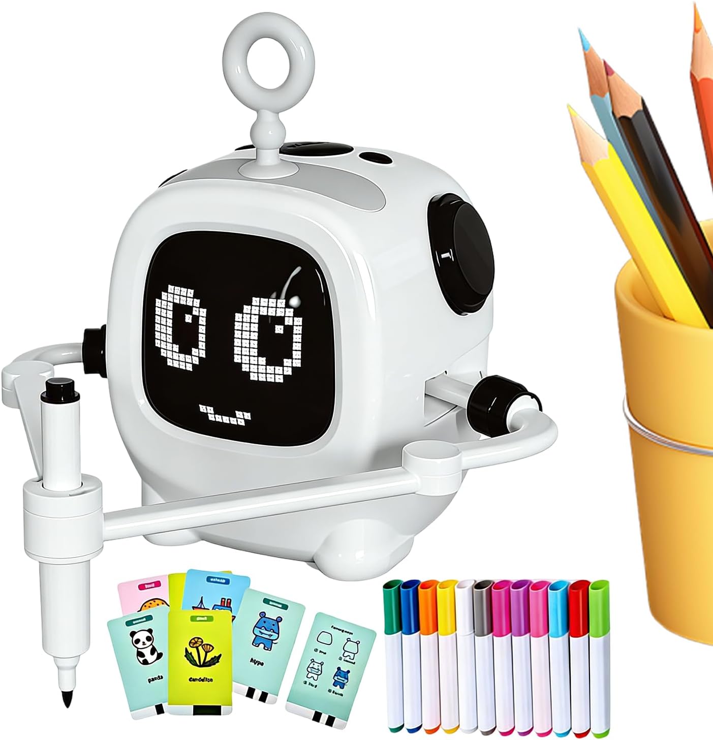 Genérico Drawing Robot for Children, Rechargeable Educational Toy – Painter Robot with Cards and Markers, for Classroom Home School Birthday Boys and Girls from 3 to 8 Years Old
