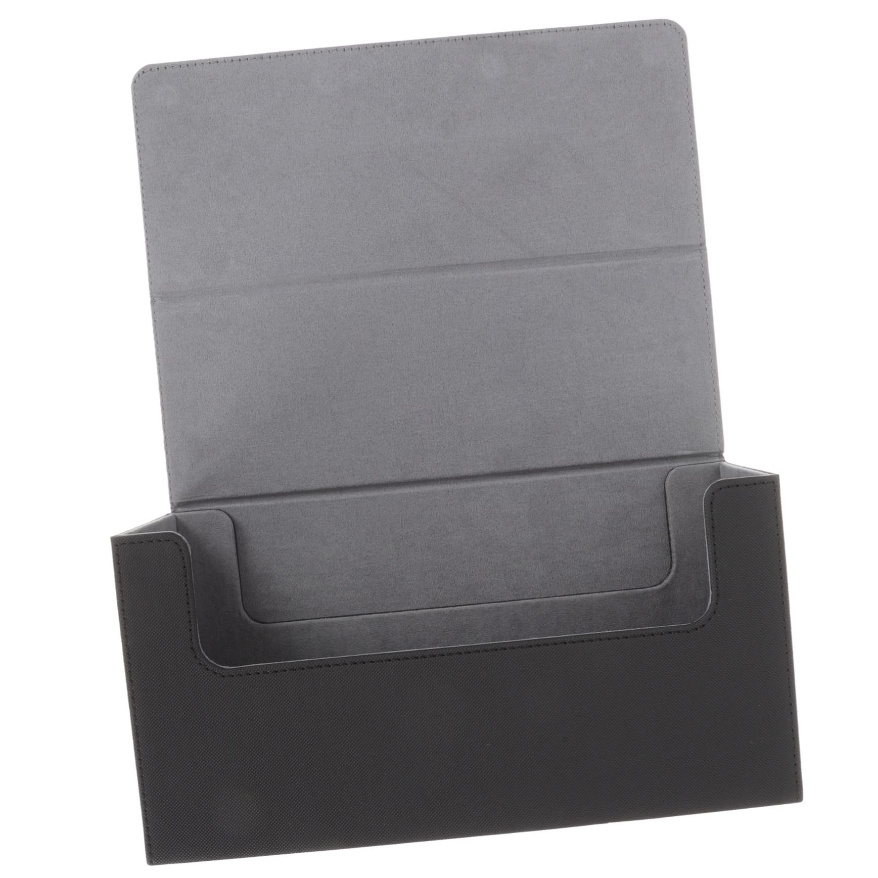 Scatola Porta Carte Sportive Pu Nera per Carte Collezionabili | Bordi Arrotondati, Angoli Integri, Formato Grande, Facile da Trasportare