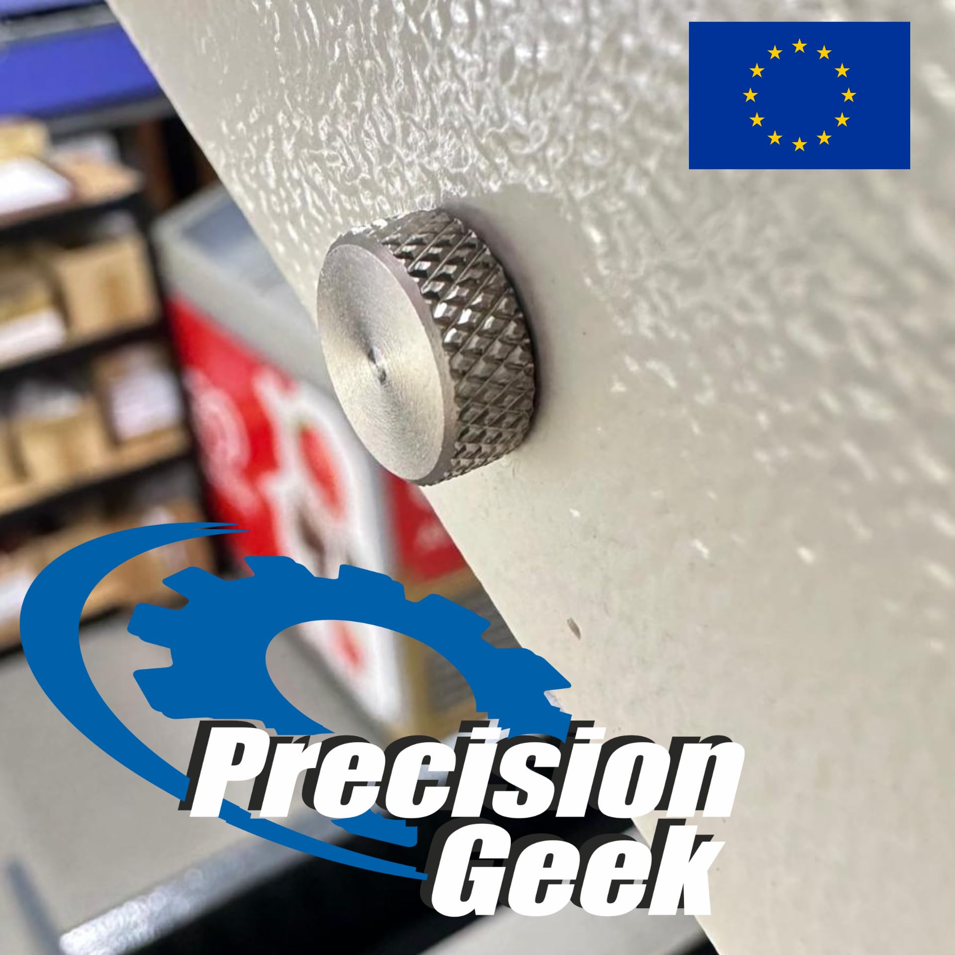 PrecisionGeek - Śruby Radełkowane Płaskie M4 x 10 mm, Stal Nierdzewna (zestaw 5 szt.)