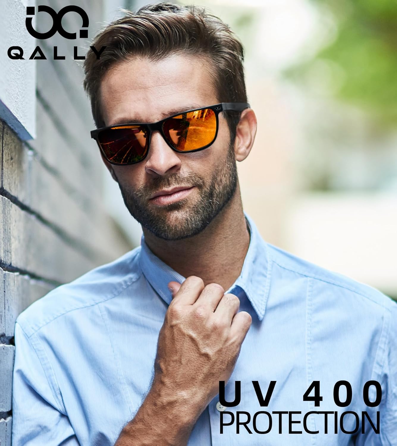 Carbon Fiber Polarized Sunglasses for Men Trendy Driving Sunglasses Shady Sun Glasses with UV Protection