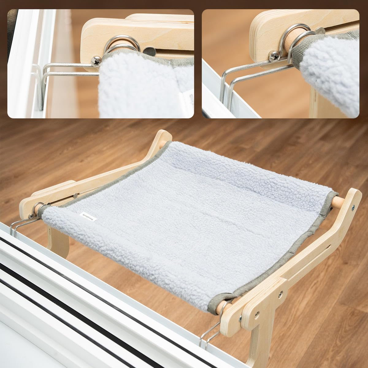 InnovaGoods® Hanging Cat Hammock, Wool Cat Bed, Scratch Resistant Hammock, Cat Bed Pas de Griffes ou de Marques sur Les Surfaces, Convient à Divers usages et espaces.