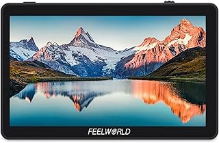 FEELWORLD F6 Plus V2 6 polegadas 3D LUT tela sensível ao toque DSLR câmera monitor de campo vídeo IPS assistência de pico de foco de vídeo FHD1920 x 1080 suporta saída de entrada HDMI 4K + braço inclinado