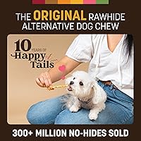 Vista 3 de Earth Animal No Hide Stix - Palitos masticables para perros pequeños sin cuero crudo de larga duración, mantequilla de maní, 10