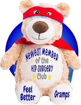 Hip Surgery Gifts for Women - Personalized 17" Hip Surgery Stuffed Animal - Hip Replacement Gifts for Men or Women