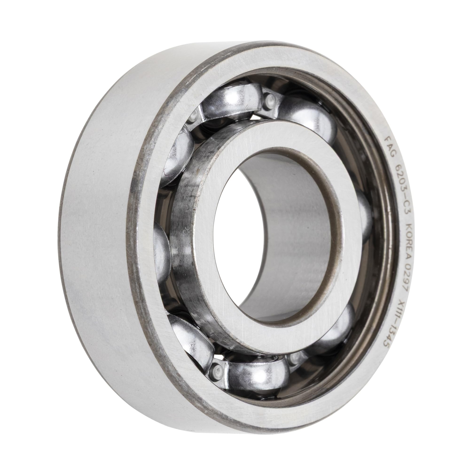 FAG 6203-C3 Deep Groove Ball Bearing, Single Row, Open, Steel Cage