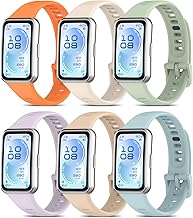 6 Piezas Correas de Silicona Compatible con Huawei Band 11/Huawei Band 11 Pro, Ajustable Accesorio de Reloj de Repuesto para Smartwatch.(No host)