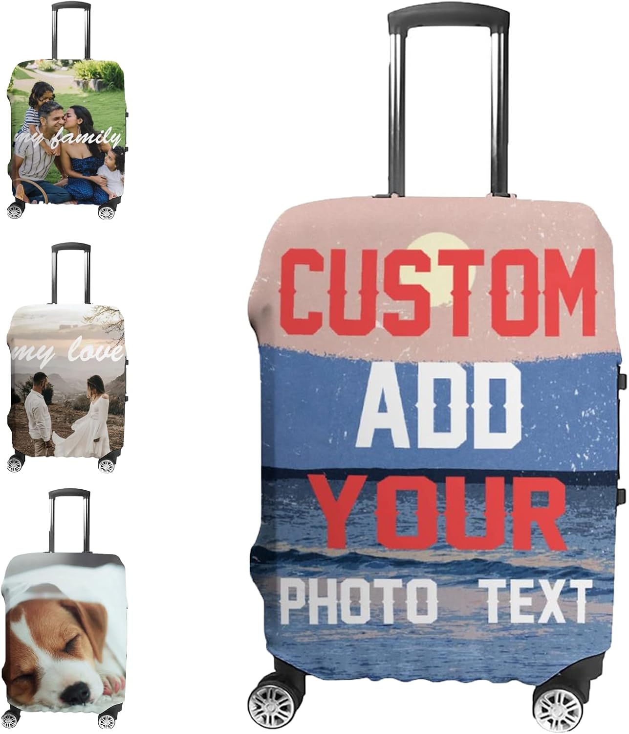 XFUWTVO Custom Luggage Cover with Picture for Suitcase