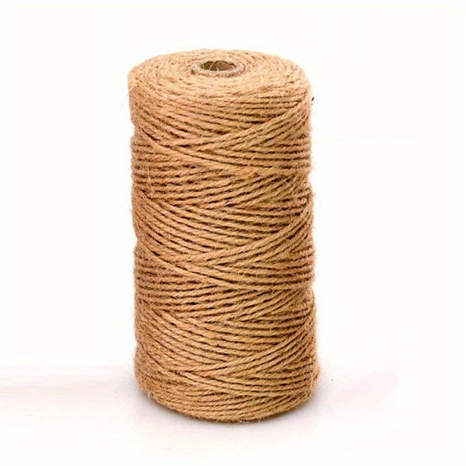 Natürliche Dicke Gartenschnur aus Jute, Starke Juteschnur Rolle 50 Meter, Vielseitige Juteschnur für Basteln, Gartenarbeit, Geschenkverpackung, Materialverpackung, Hochzeit und Weihnachtsde(Size:12MM)