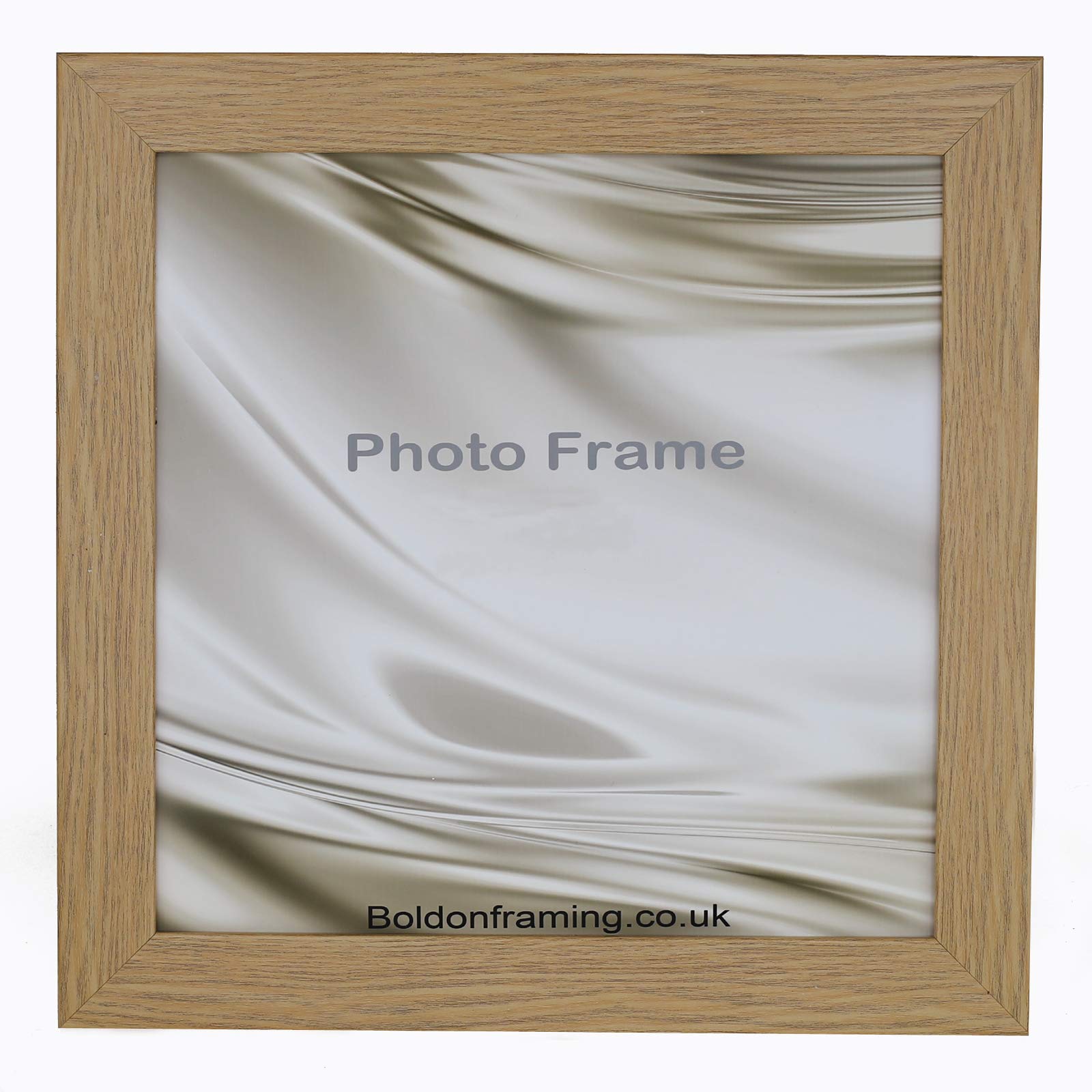 Square Picture Photo Frame Black Silver White Oak Brown (Natural, 16x16")