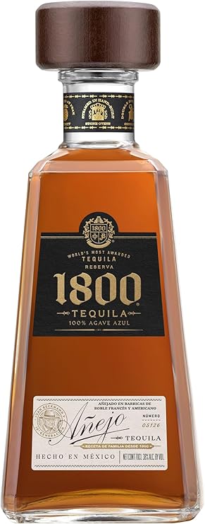 Tequila 1800 Añejo 700ml, 38º - Premium 100% Agave Azul Tradicional